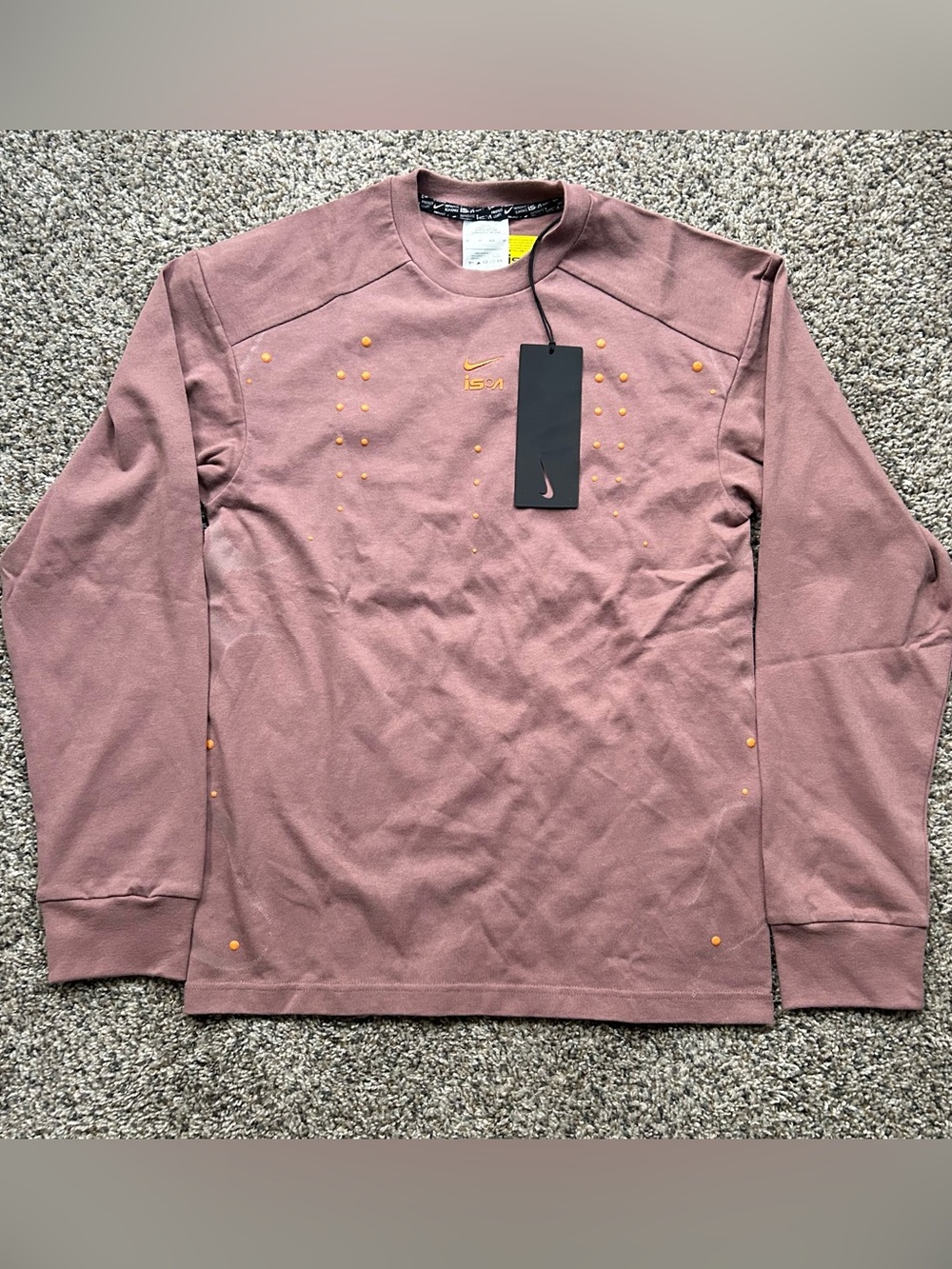 Nike ISPA Adapt Crewneck Long Sleeve T-Shirt Smokey Mauve Size XS HJ9086-208